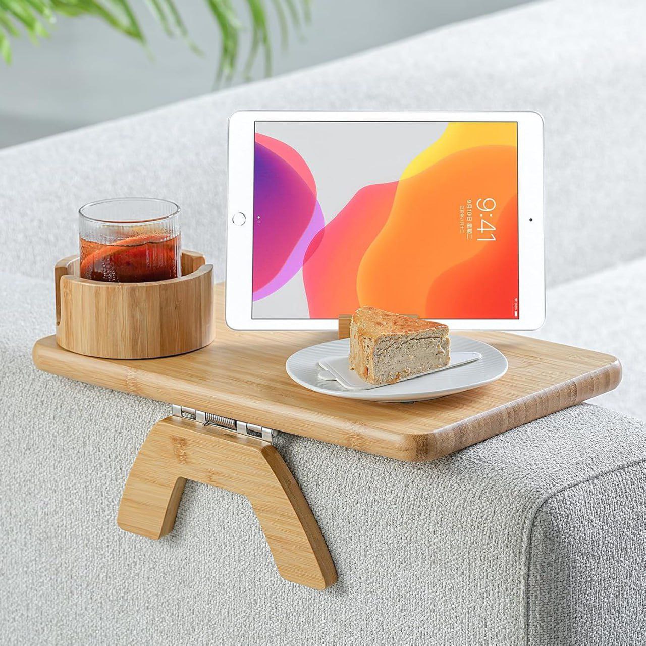 Bamboo Couch Arm Tray